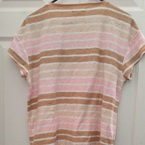 Madewell linen blend striped tee